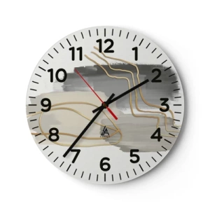 Orologio da parete - Orologio in Vetro - Durata e movimento - 40x40 cm