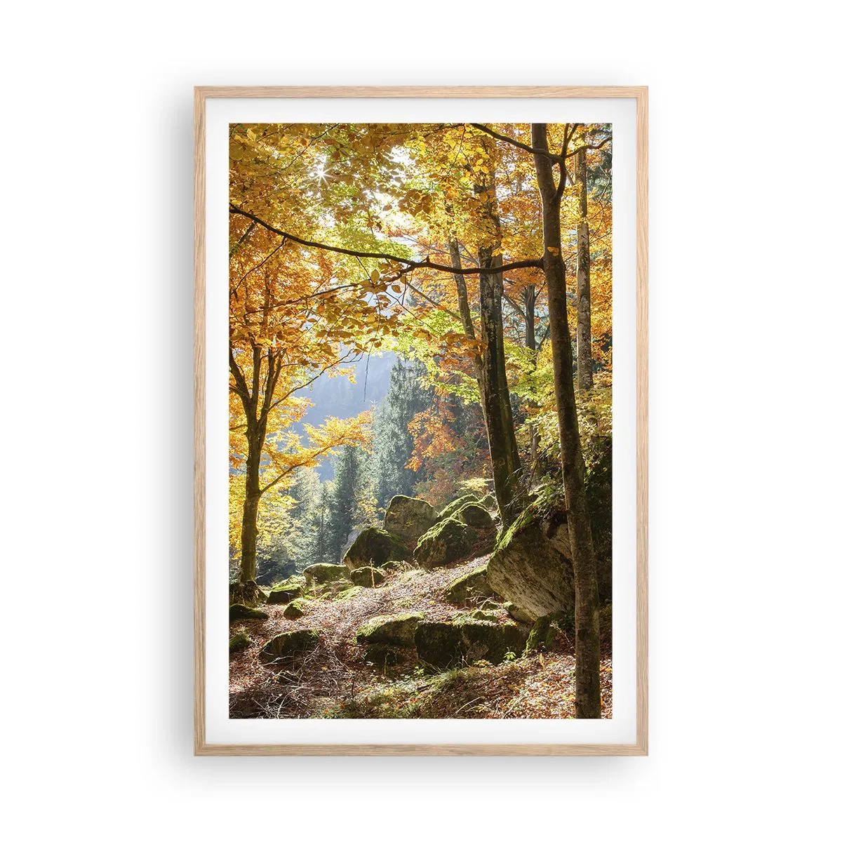 Poster in cornice rovere chiaro - Il tempo del riposo - 61x91 cm