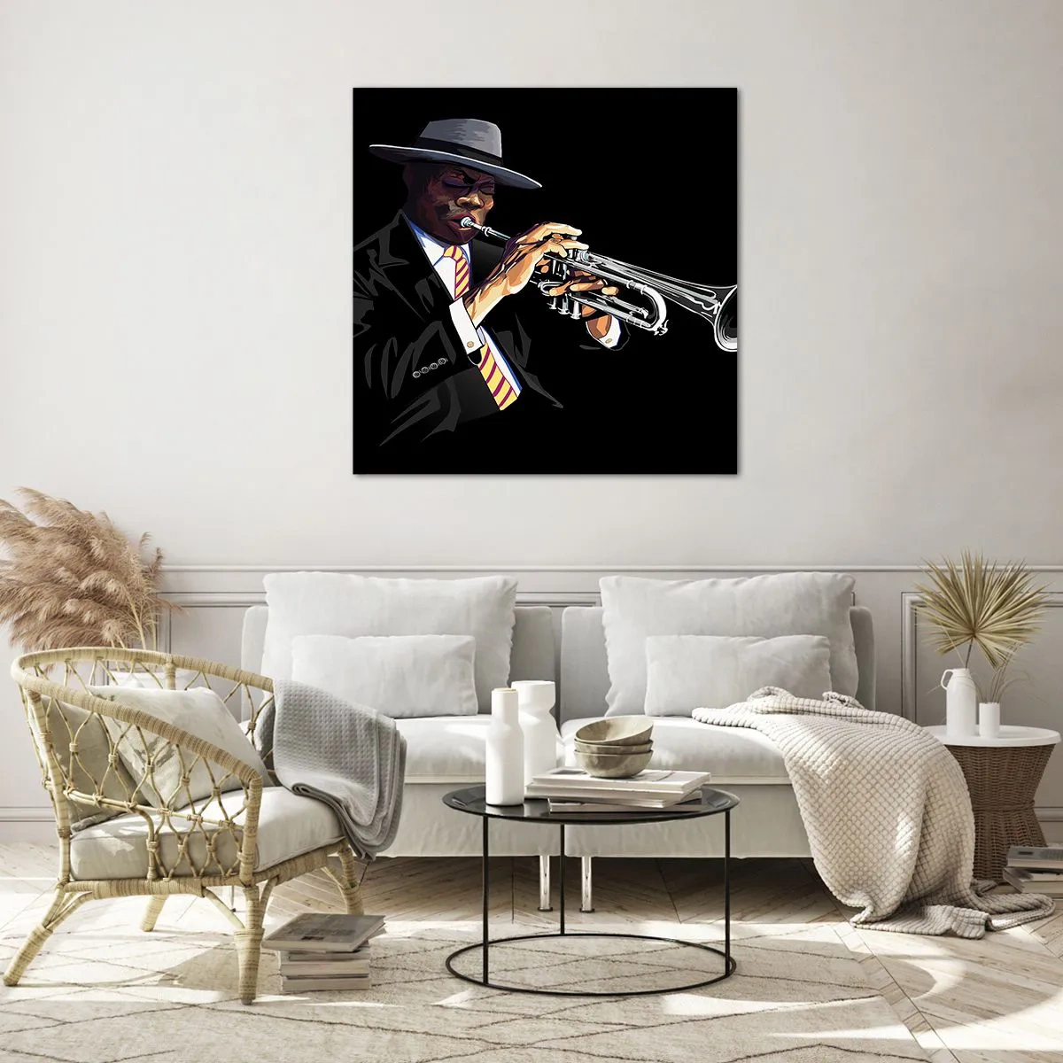 Quadro su vetro - Il fascino della Old School - 40x40 cm