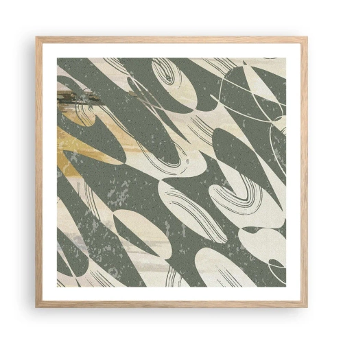 Poster in cornice rovere chiaro - Astrazione ritmica - 60x60 cm