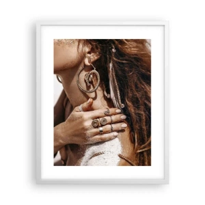 Poster in cornice bianca - Regina della spiaggia selvatica - 40x50 cm
