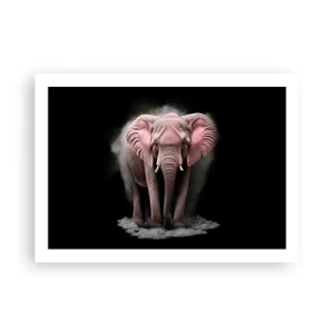 Poster - Non pensare all'elefante rosa! - 70x50 cm