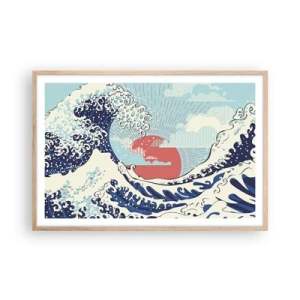 Poster in cornice rovere chiaro - Di ispirazione giapponese - 91x61 cm