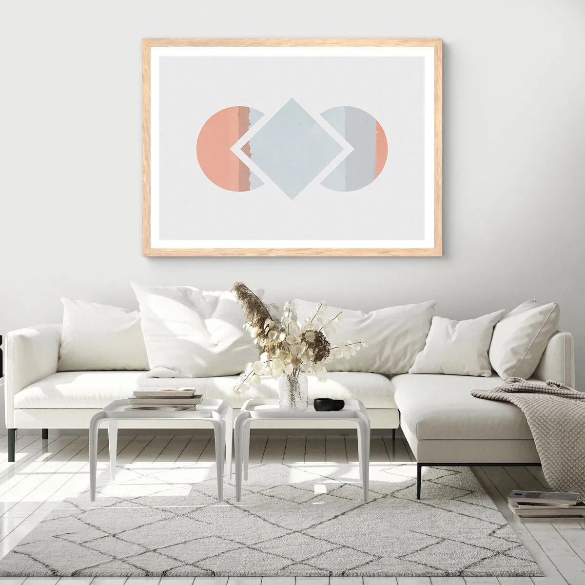 Poster in cornice rovere chiaro - La situazione è chiara - 91x61 cm