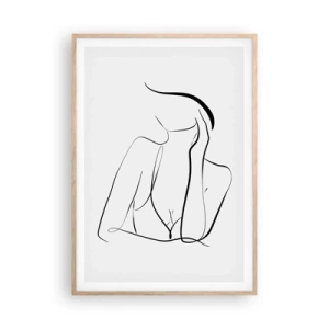 Poster in cornice rovere chiaro - Sull'onda dei sogni - 70x100 cm