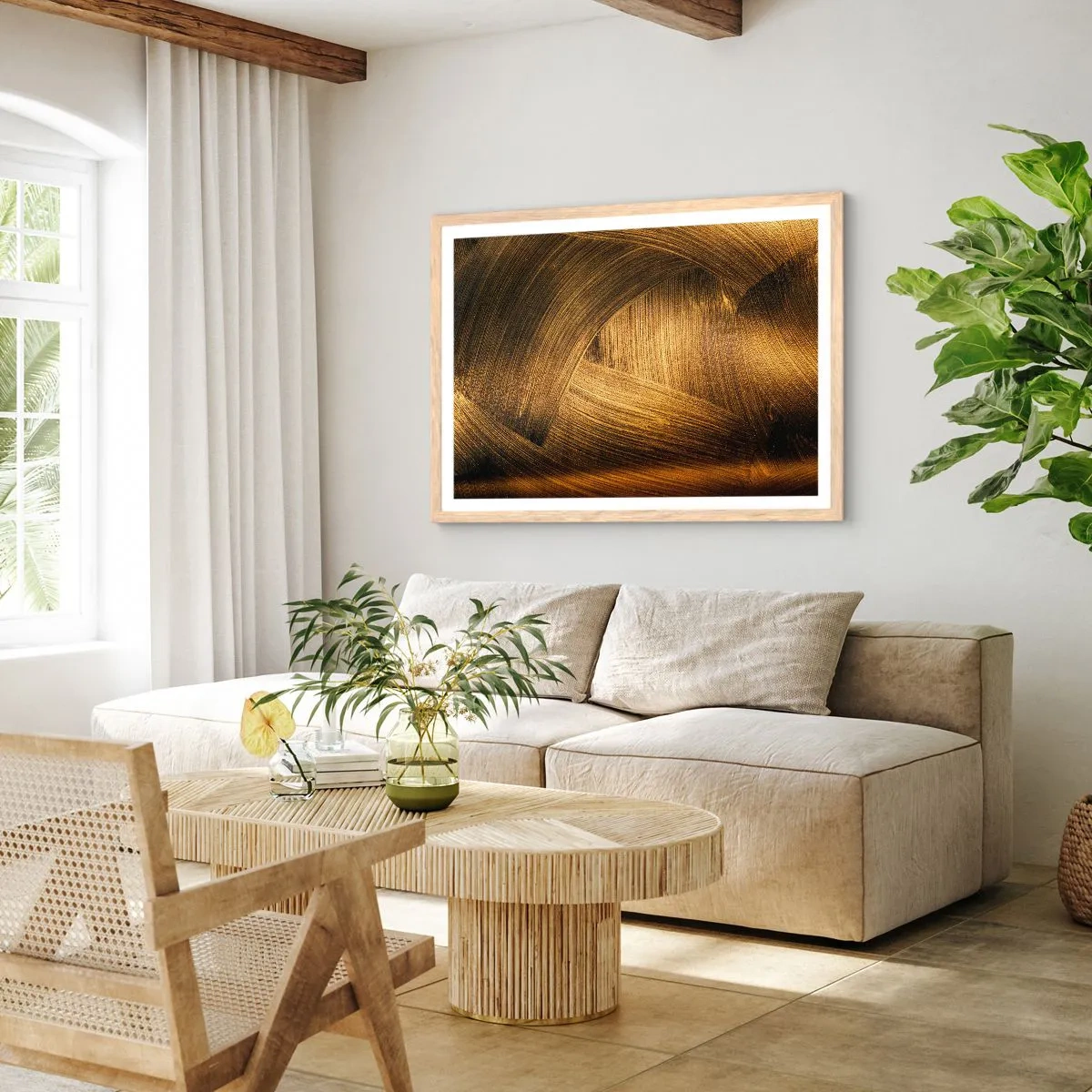 Poster in cornice rovere chiaro - Nel labirinto d'oro - 91x61 cm