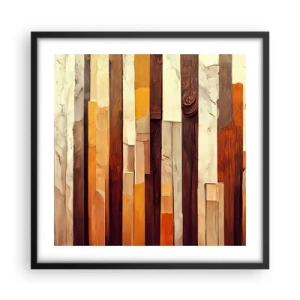 Poster in cornice nera - L'inno dei legni boschivi - 50x50 cm