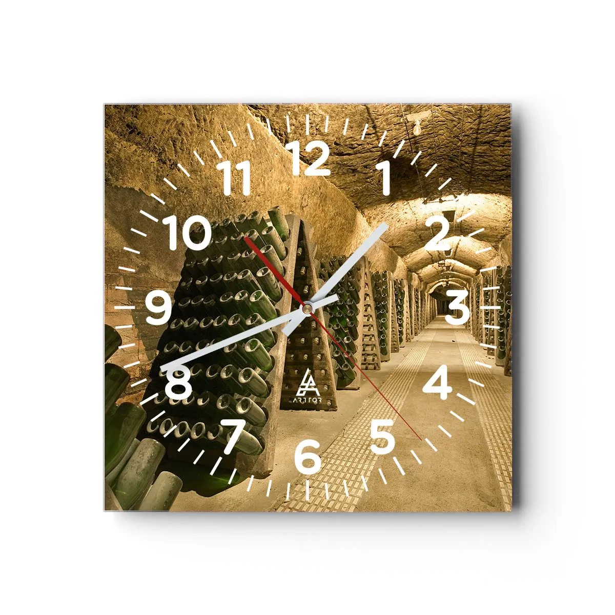 Orologio da parete - Orologio in Vetro - Nascita del sapore - 40x40 cm