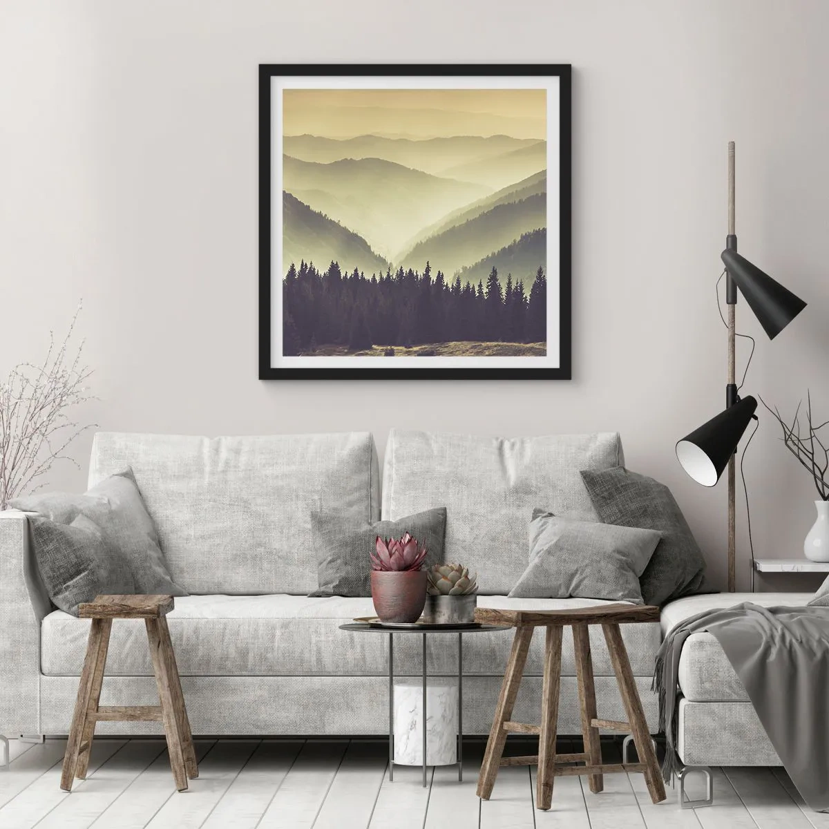 Poster in cornice nera - Dopo sette montagne… - 40x40 cm