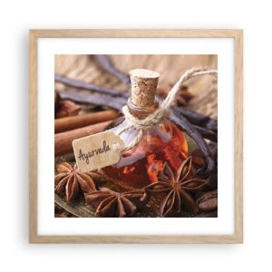 Poster in cornice rovere chiaro - Verso l'unità del corpo e dell'anima - 40x40 cm