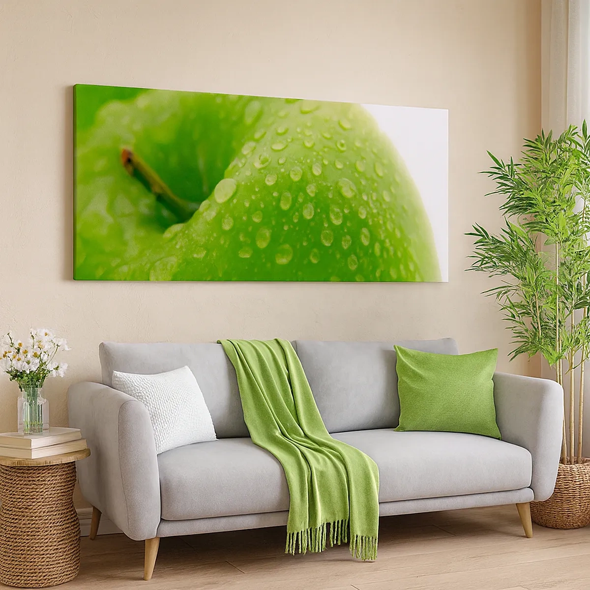 Quadro su tela - Stampe su Tela - Rinfrescante verde freschezza - 30x30 cm