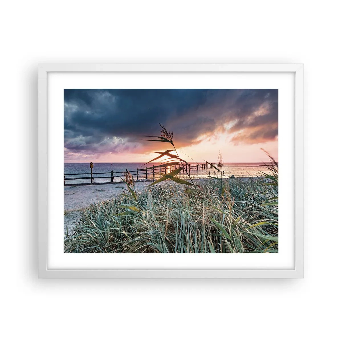 Poster in cornice bianca - Non andrà via col vento - 50x40 cm