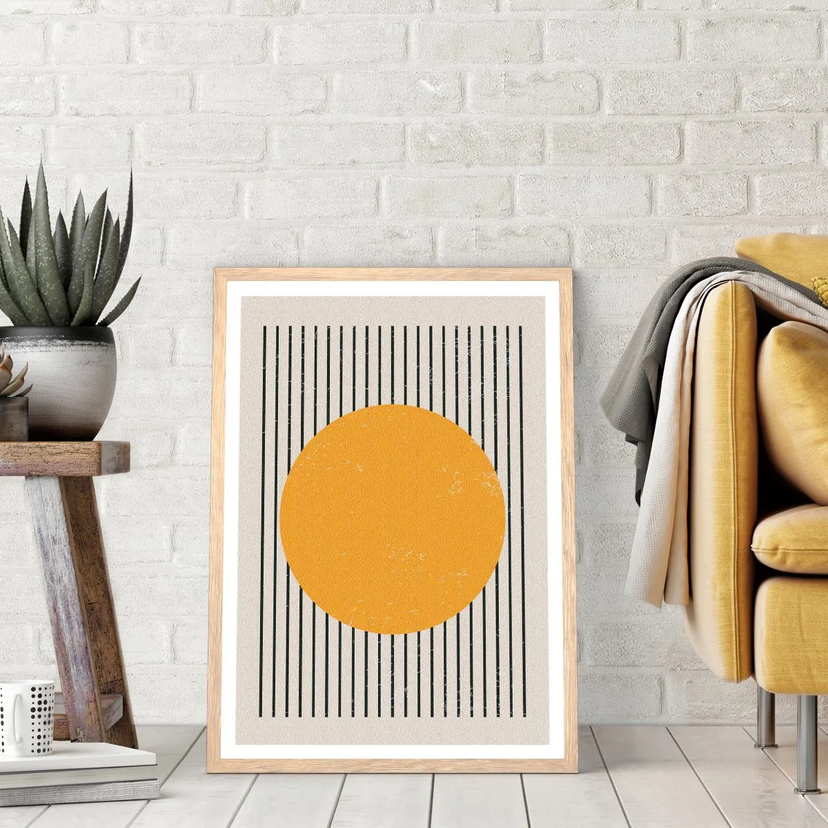Poster in cornice rovere chiaro - La forza della semplicità - 70x100 cm