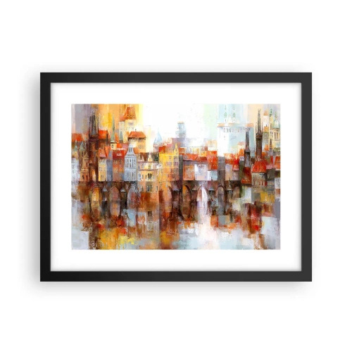 Poster in cornice nera - Anche sotto il ponte è bello - 40x30 cm