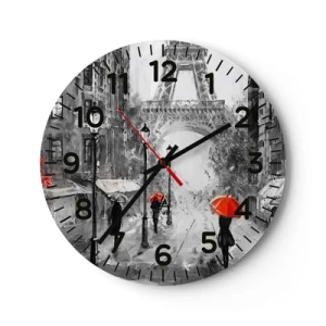 Orologio da parete - Orologio in Vetro - Tutte le strade portano da lei - 40x40 cm