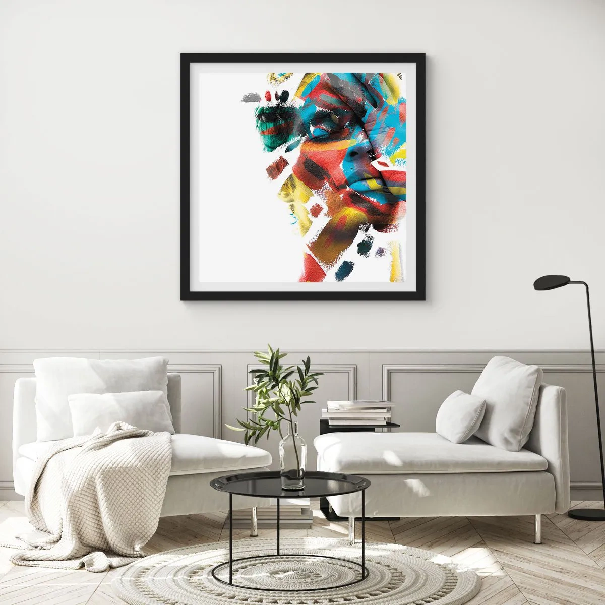 Poster in cornice nera - Personalità colorata - 60x60 cm