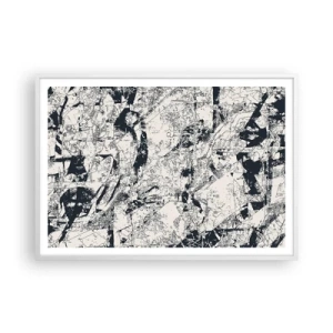 Poster in cornice bianca - La compenetrazione degli opposti - 100x70 cm