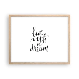 Poster in cornice rovere chiaro - Of course - 50x40 cm