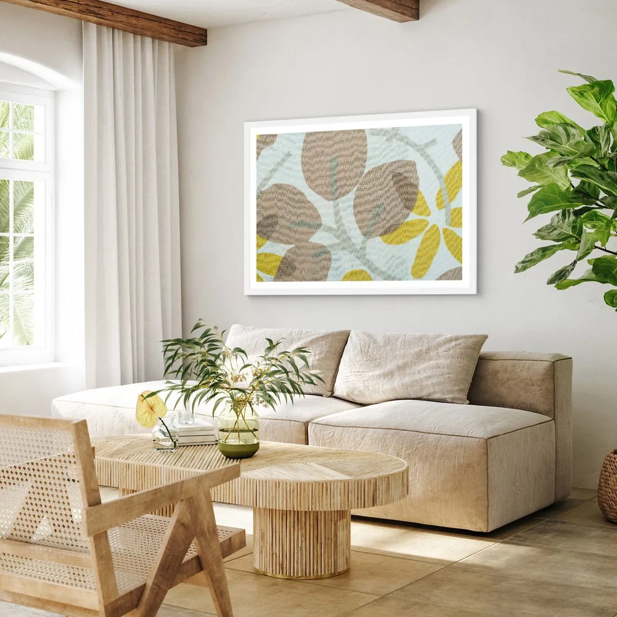 Poster in cornice bianca - Composizione sotto al sole - 70x50 cm