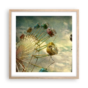 Poster in cornice rovere chiaro - Il divertimento comincia... - 50x50 cm