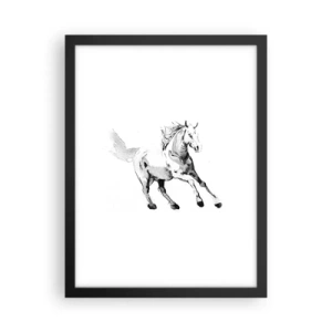 Poster in cornice nera - Anima indomabile - 30x40 cm