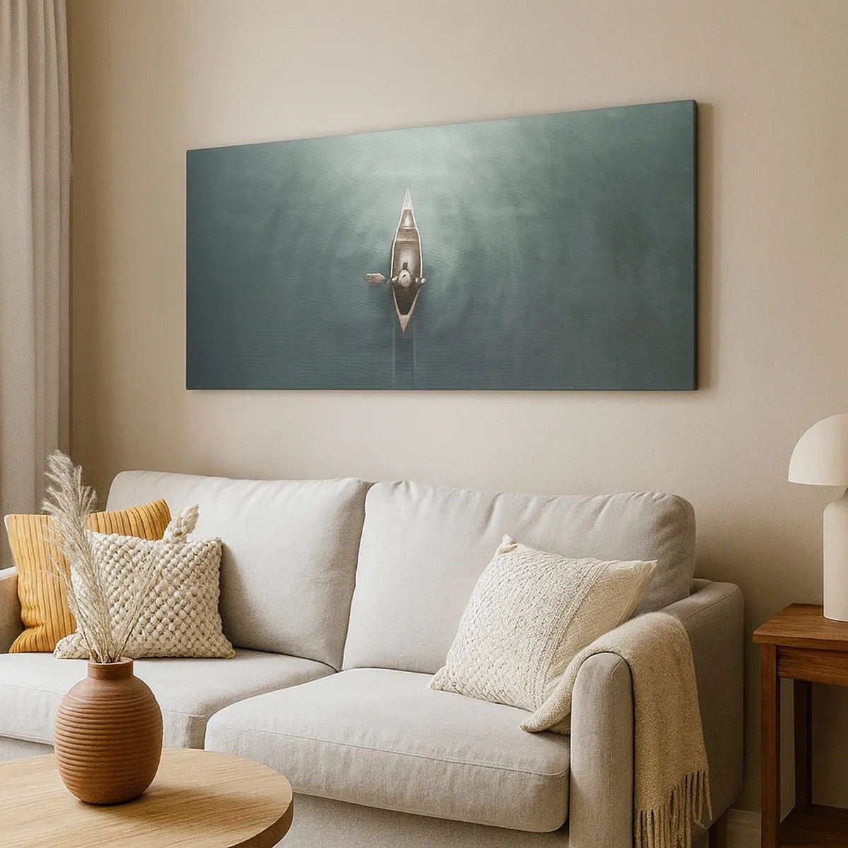 Quadro su tela - Stampe su Tela - Nel lago al chiaro di luna - 30x30 cm