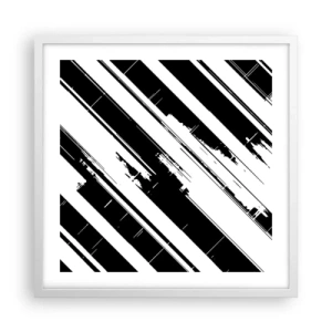 Poster in cornice bianca - Composizione intensa e dinamica - 50x50 cm