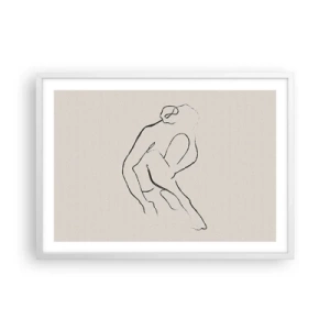 Poster in cornice bianca - Schizzo intimo - 70x50 cm