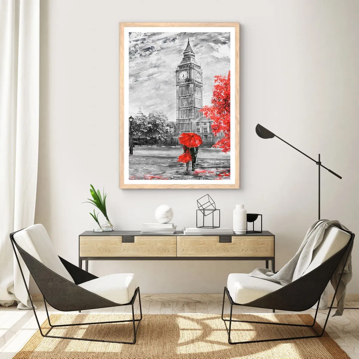 Poster in cornice rovere chiaro - Un giorno eccitante - 50x70 cm