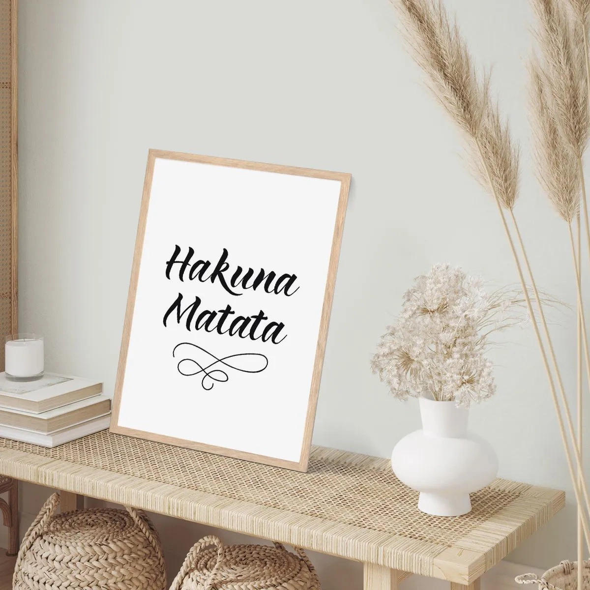 Poster in cornice rovere chiaro - Il miglior consiglio - 30x40 cm