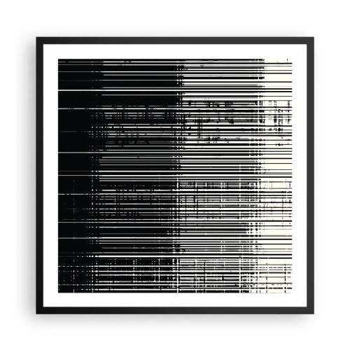 Poster in cornice nera - Onde e vibrazioni - 60x60 cm