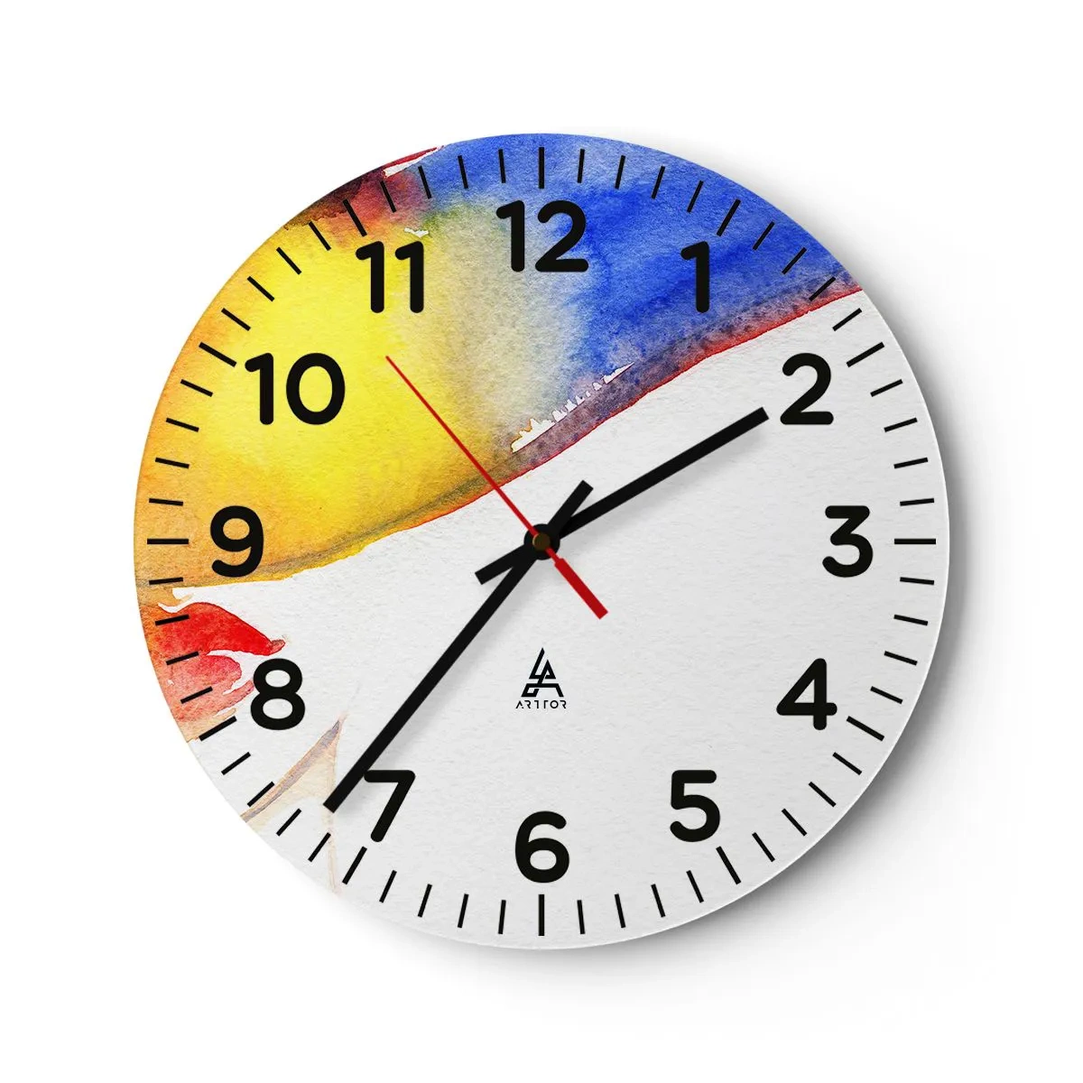 Orologio da parete - Orologio in Vetro - Ritratto di donna - 30x30 cm