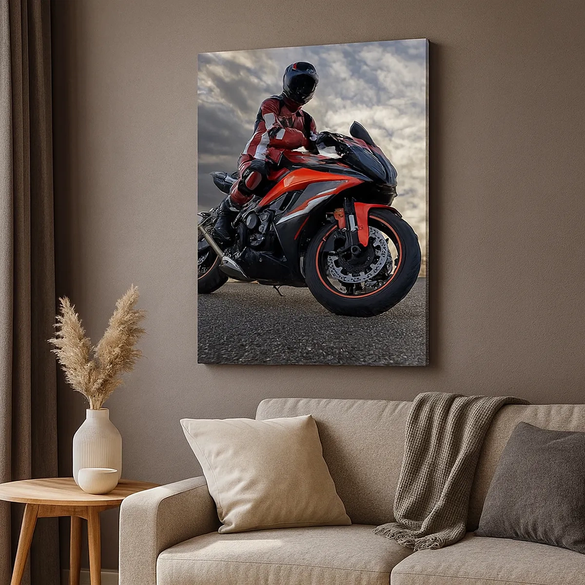 Quadro su tela - Stampe su Tela - Set SPA rilassante con asciugamani, candele e pietre - 50x70cm - Tempo per il corpo - Decorazione murale moderna per soggiorno e camera da letto ARTTOR