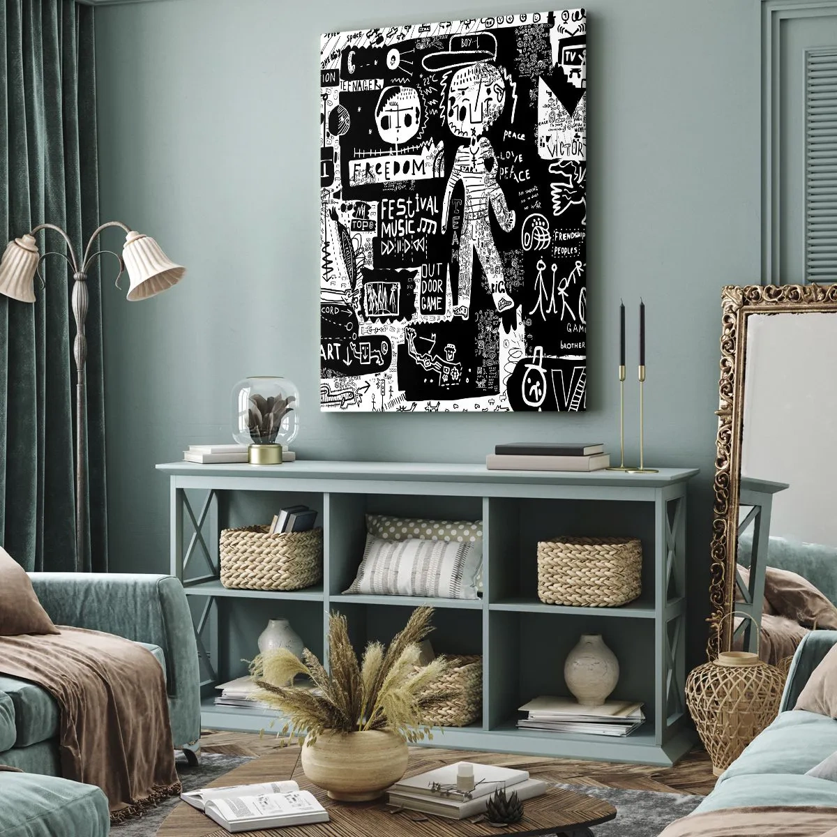 Quadro su tela - Stampe su Tela - Gioventù spirituale di giustizia e gioia - 45x80 cm