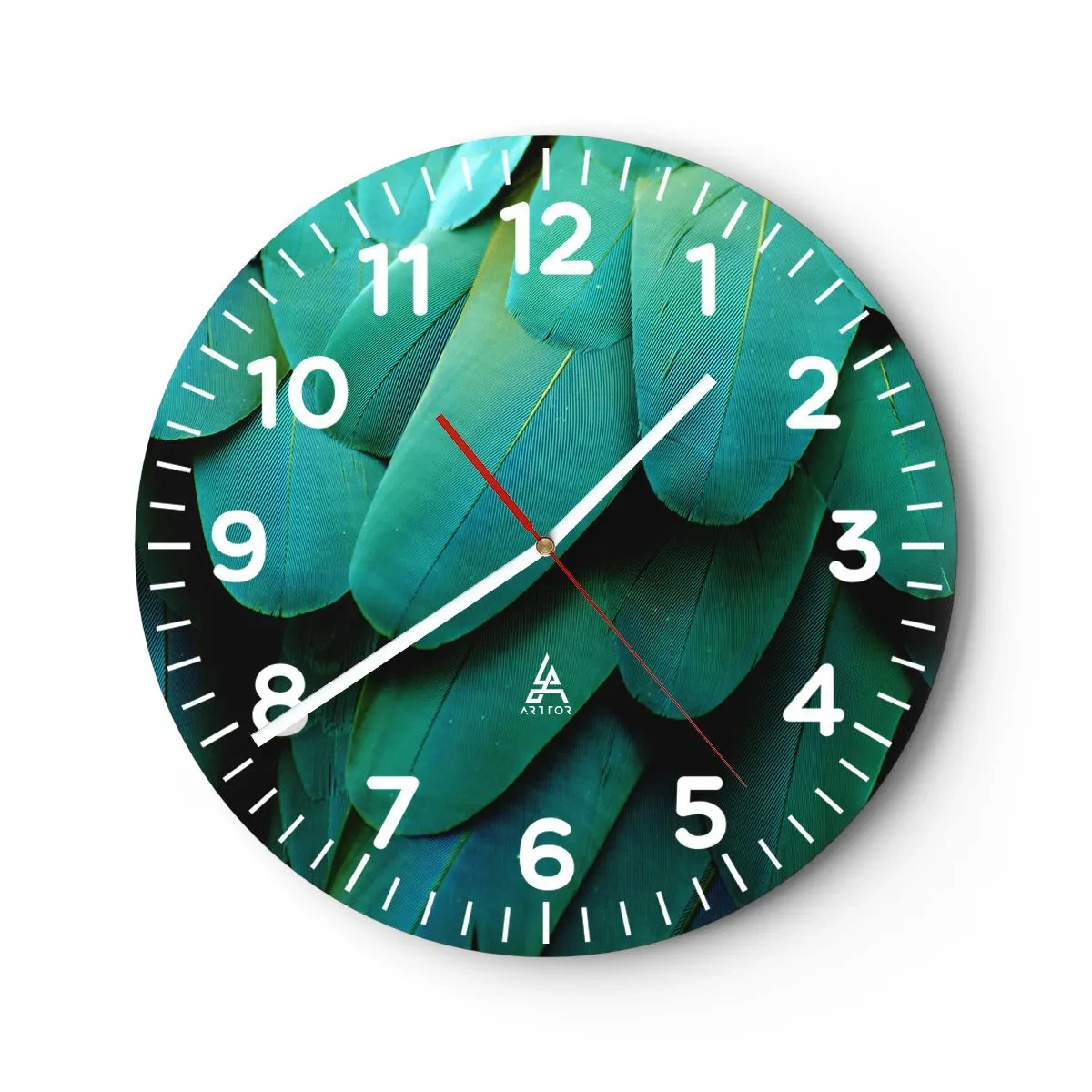 Orologio da parete - Orologio in Vetro - Precisione da pappagallo - 30x30 cm