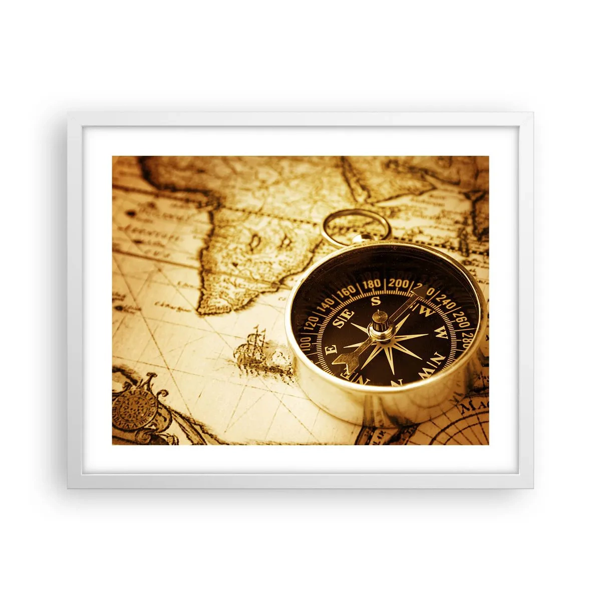 Poster in cornice bianca - A est o a ovest? - 50x40 cm