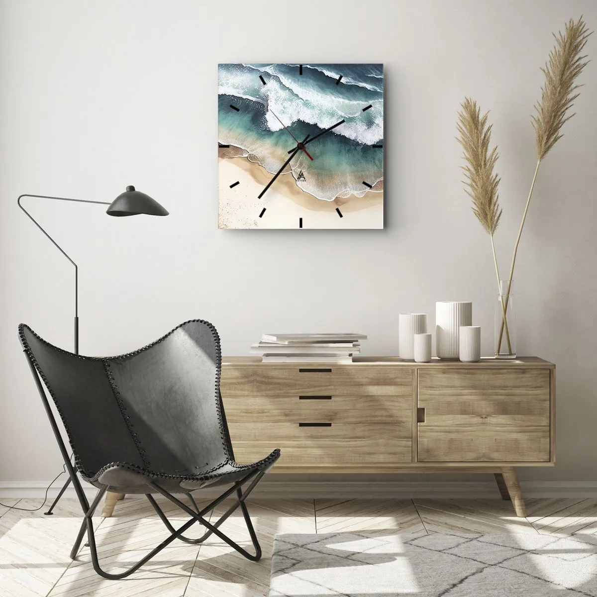 Orologio da parete - Orologio in Vetro - L'eterno incontro - 40x40 cm