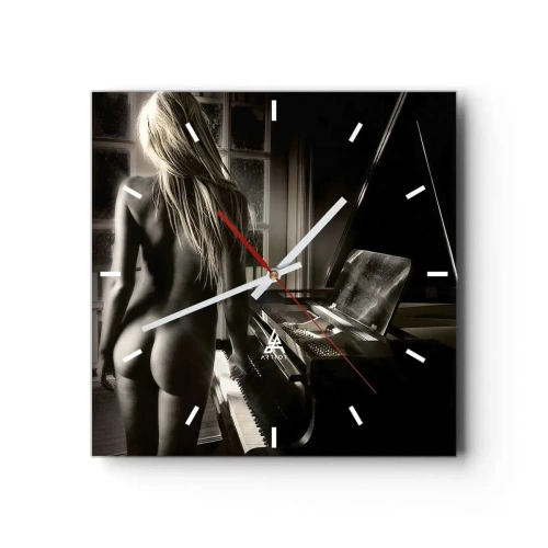 Orologio da parete - Orologio in Vetro - La perfetta armonia della sera - 40x40 cm