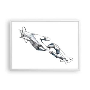 Poster in cornice bianca - Buon gesto - 70x50 cm