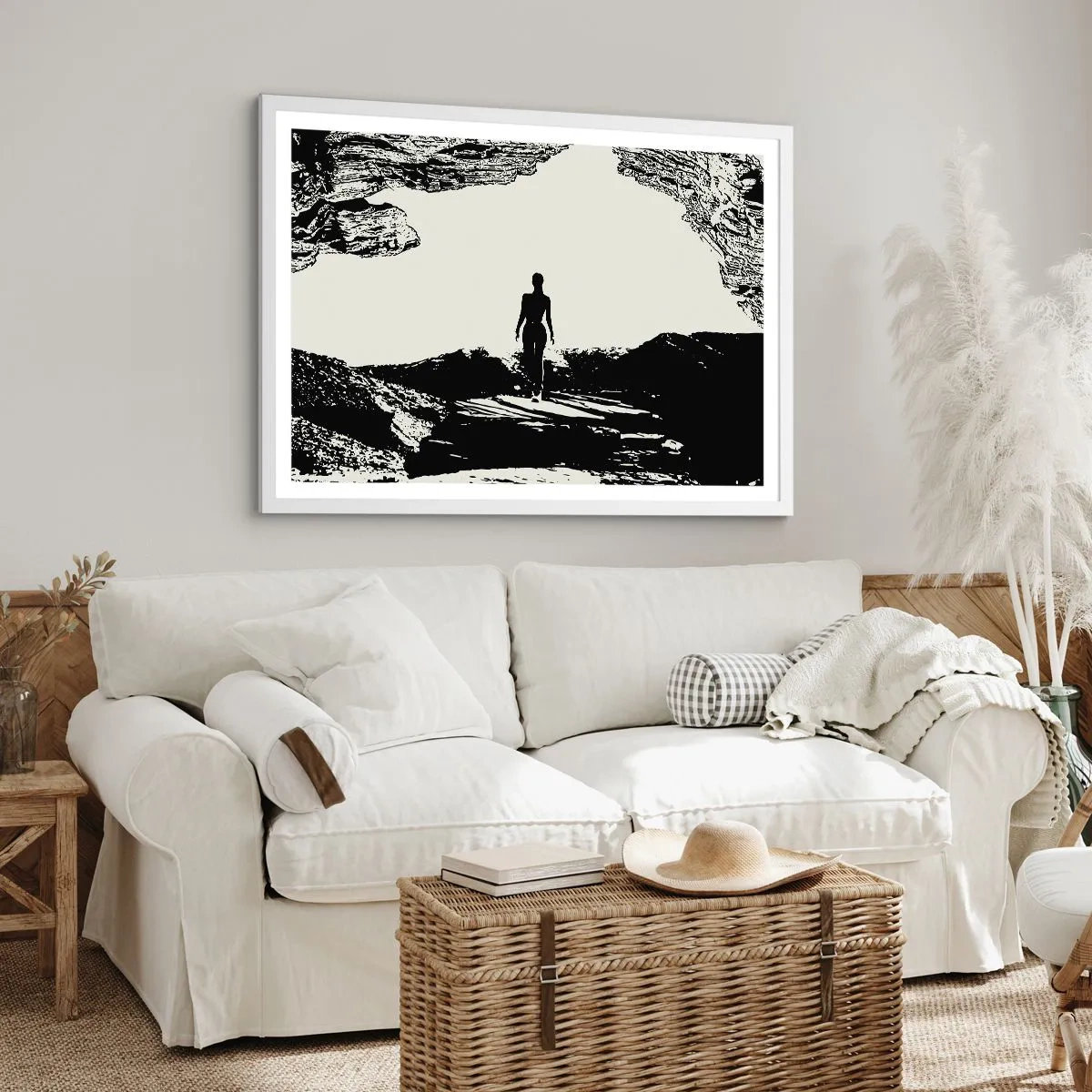 Poster in cornice bianca - Un nuovo sguardo - 40x30 cm