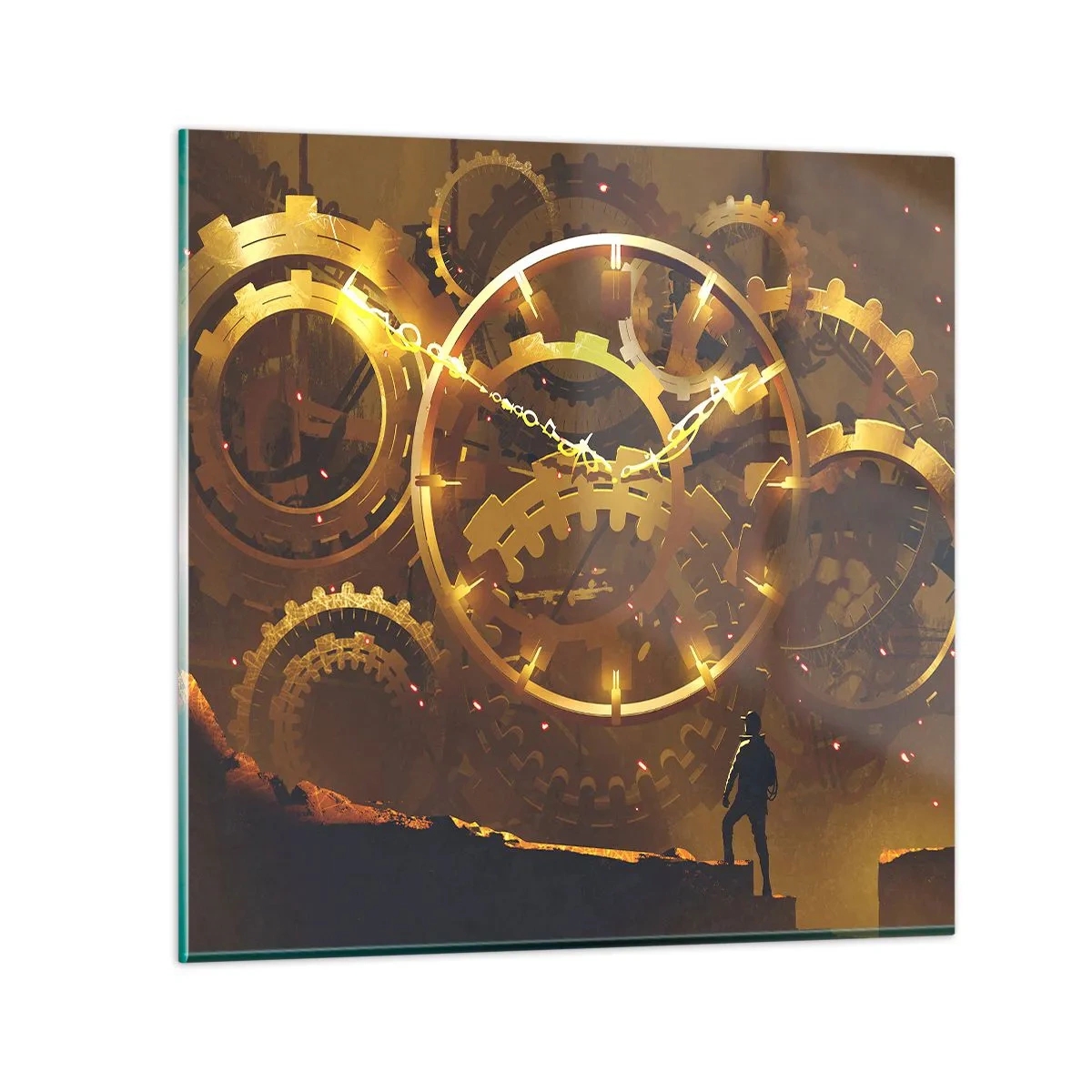 Quadro su vetro - Alla fonte del tempo - 70x70 cm