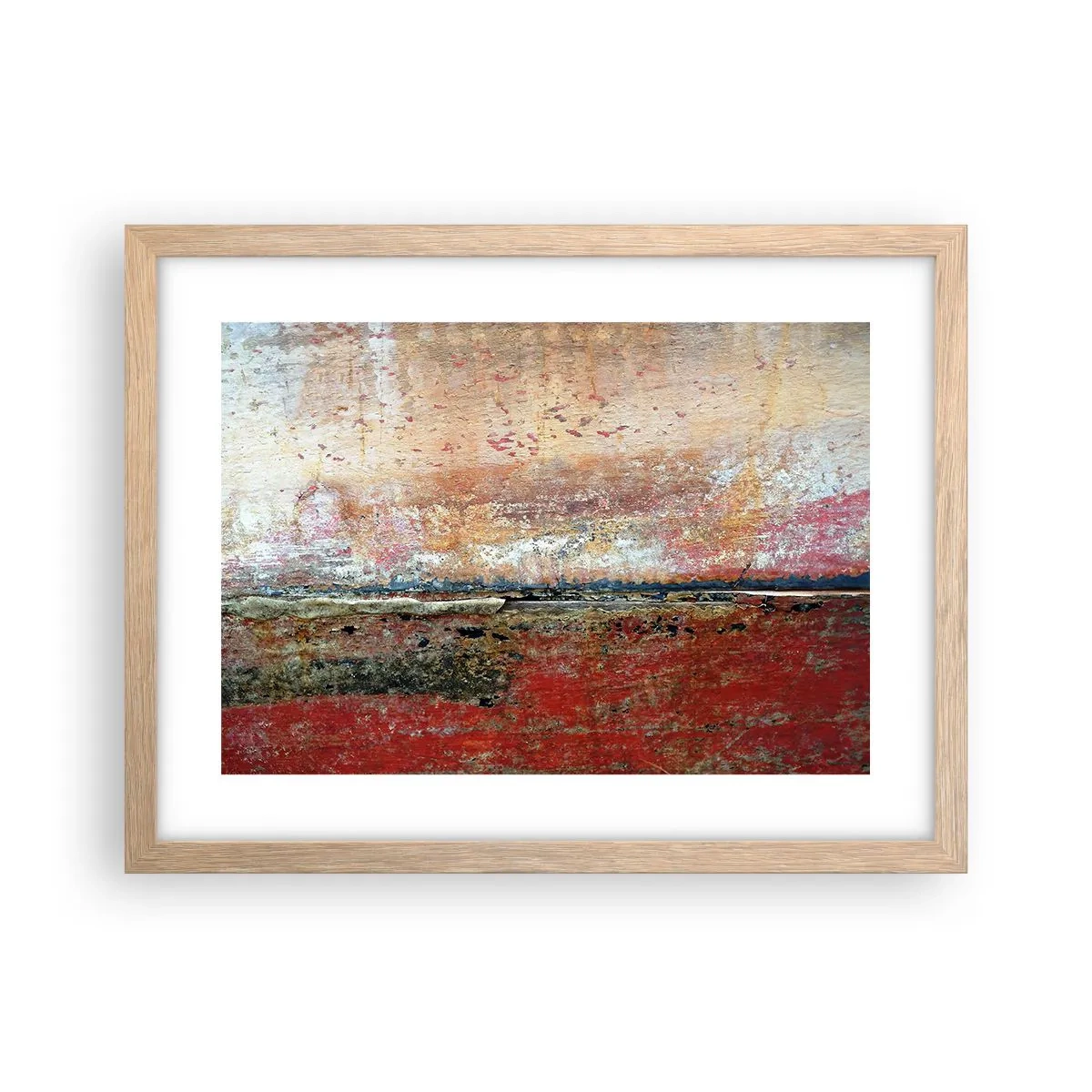 Poster in cornice rovere chiaro - Forse è il mare - 40x30 cm