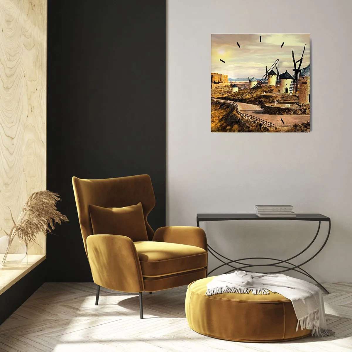 Orologio da parete - Orologio in Vetro - Adesso appare Don Chisciotte - 30x30 cm