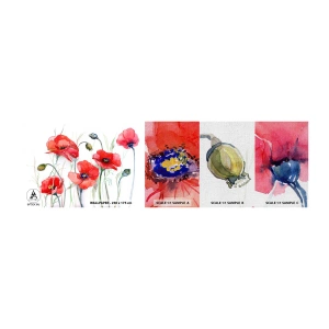 Campione di Fotomurale Premium Canvas - Fiori polacchi - Fiori, Semi di papavero, Natura - 100x30 cm