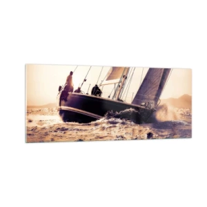 Quadro su vetro - Naviga, marinaio - 100x40 cm