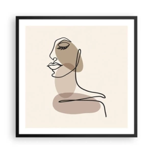 Poster in cornice nera - La linea sicura della bellezza - 60x60 cm