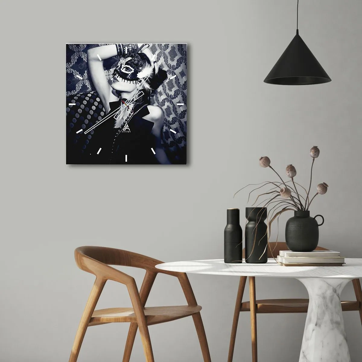 Orologio da parete - Orologio in Vetro - Decorazioni, ornamenti, modelli... - 40x40 cm