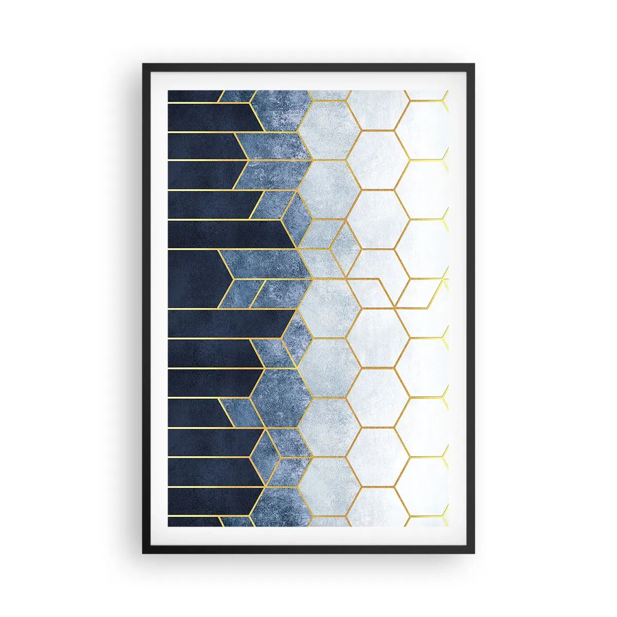 Poster in cornice nera - Composizione a ritmo sincopato - 61x91 cm