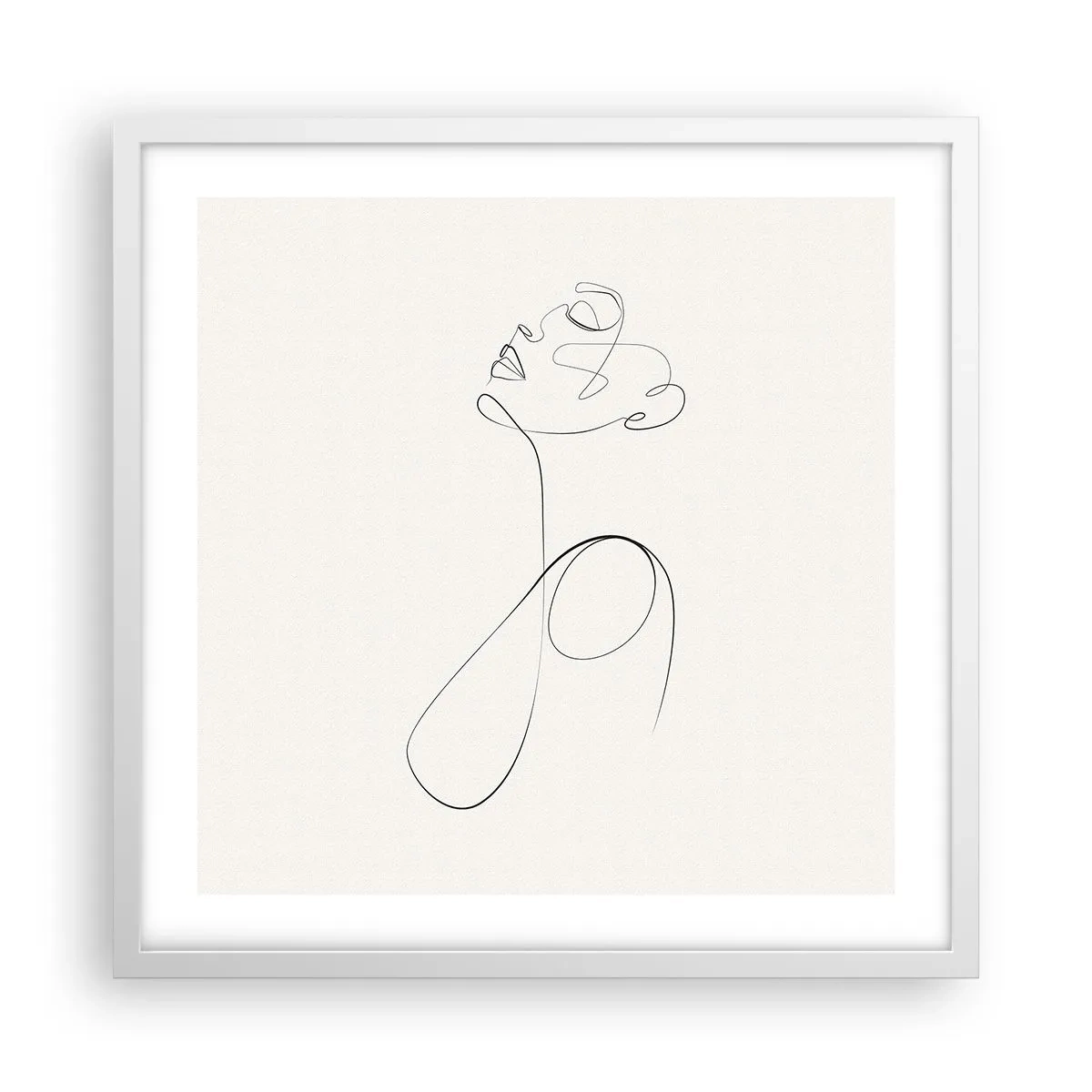 Poster in cornice bianca - Avvolta nei sogni - 50x50 cm