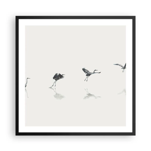 Poster in cornice nera - Quattro semplici passi - 60x60 cm